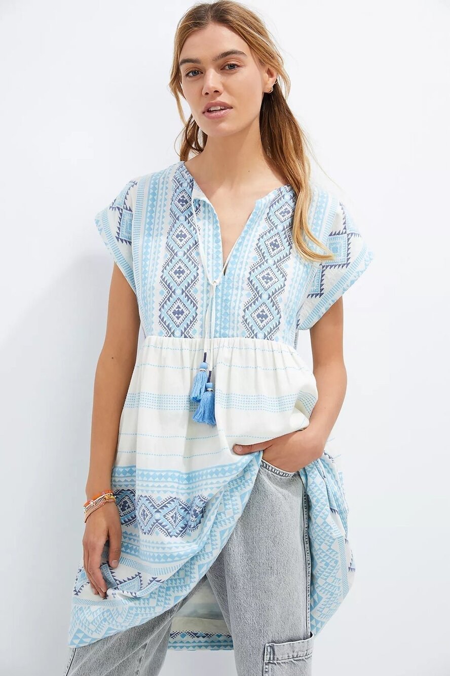 NWT❤️Anthro Jacquard Tunic Dress szXS